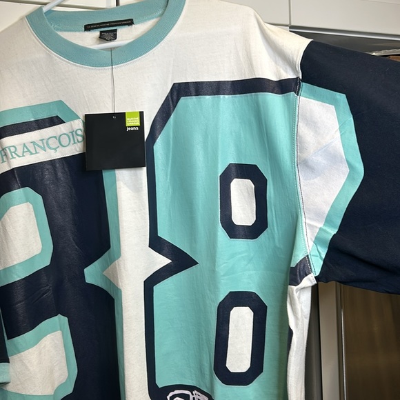 Marithe Francois Girbaud Oversized Baggy Big 38 Logo Tshirt Hip Hop Men Size XXL - Picture 9 of 17